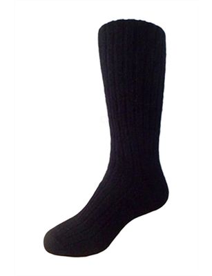 Possum Merino - Ribbed Socks / Black