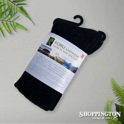 Possum Merino - Ribbed Socks / Black