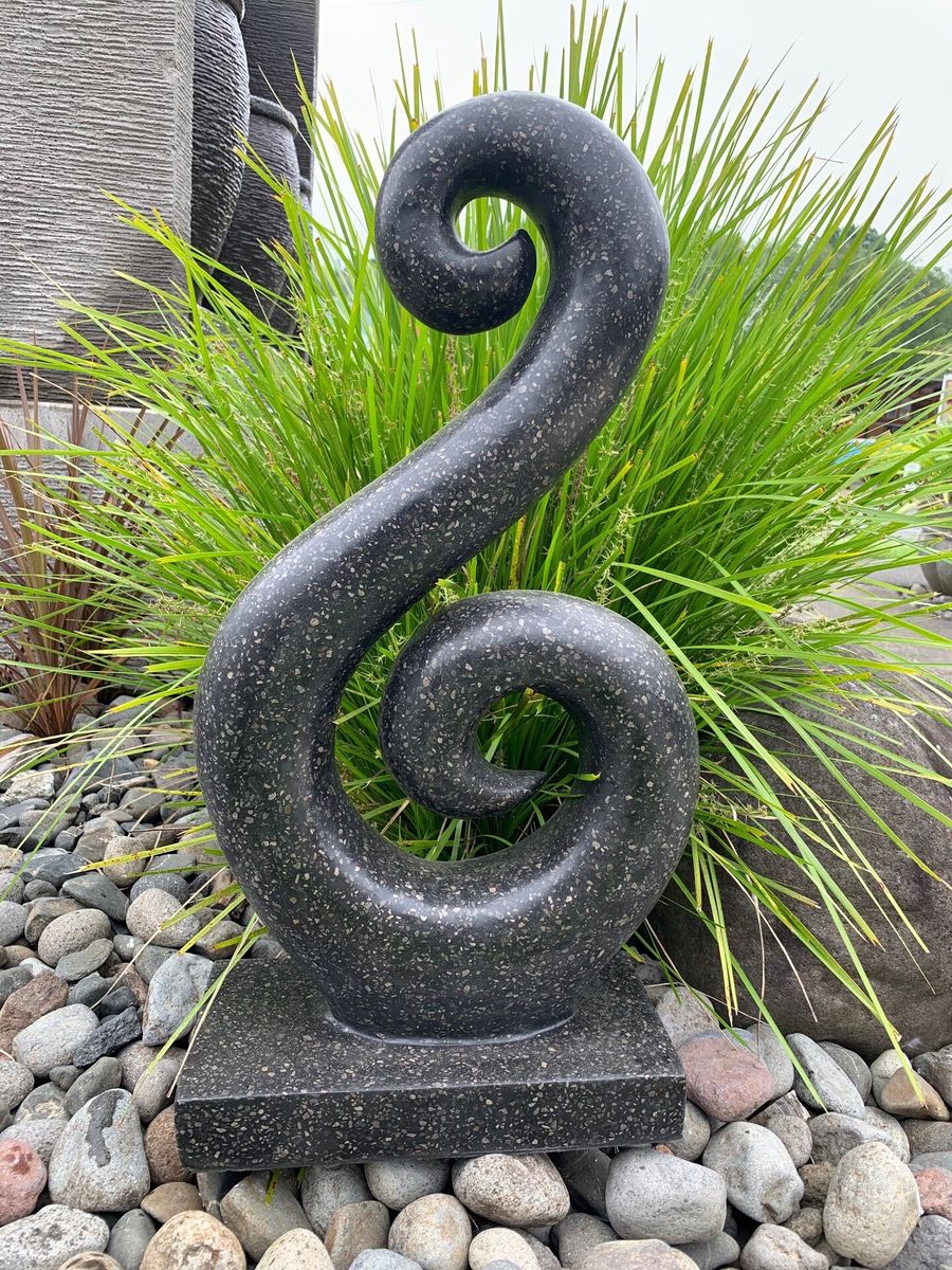Shoppington  Garden Sculpture - Terrazzo - Fish Hook Black, 2. Garden Pots  & Outdoor Art