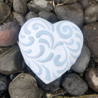 Collectable Heart - Blue Swirl