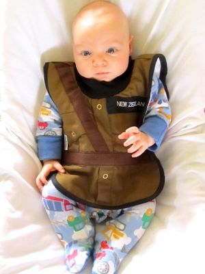 NZ Made Baby Bib / Army