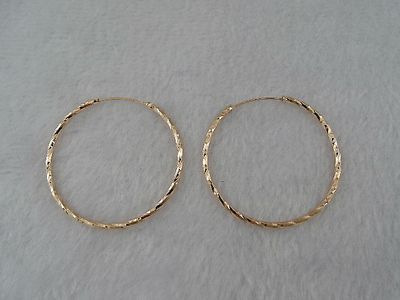 Sterling Silver - Rose Gold Plated Hoop Earrings