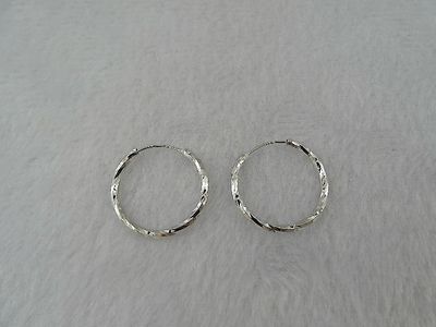 Sterling Silver - Hoop Earrings 24mm