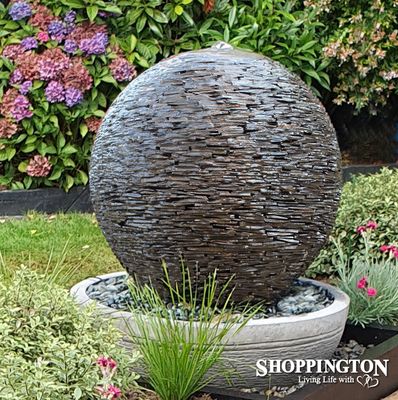 Stone Slate Ball Water Feature 90cm