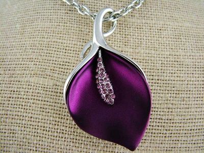Necklace - Purple Lily