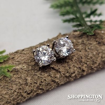 Sterling Silver - Cyrstal Stud - 6mm