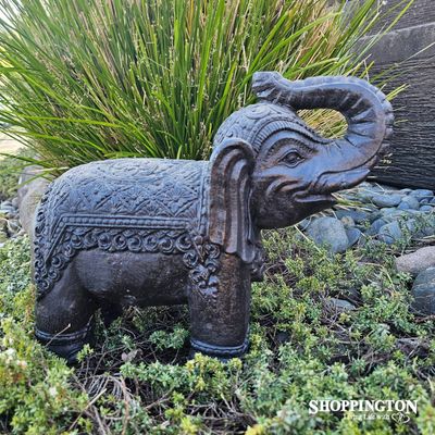 Garden Ornament - 40cm Concrete Elephant