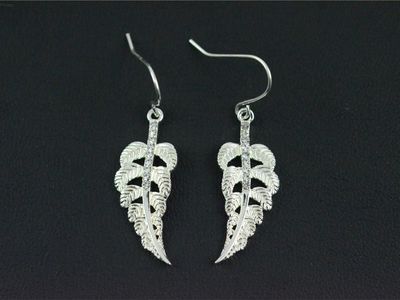 Earrings - Silver Fern