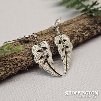 Earrings - Silver Fern