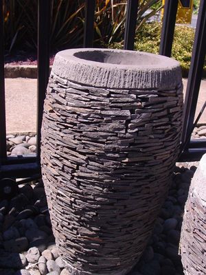 Garden Pot - Slate Stone Pot Round 80cm