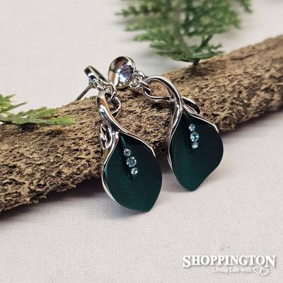 Earrings - Teal Lily