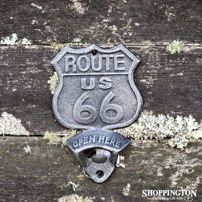 Cast Iron Route 66 Bottle Opener