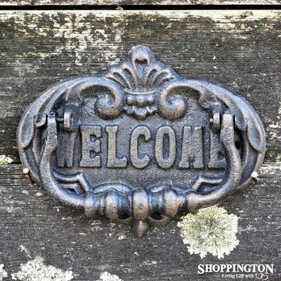 Cast Iron Welcome Door Knocker