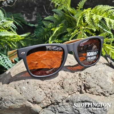 Moana Road Sunglasses - Black w/Striped Arms