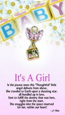 z Affirmation Angel Pin - It&#039;s a Girl