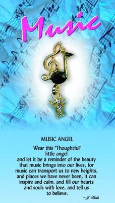 z Affirmation Angel Pin - Music Angel