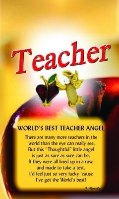 z Affirmation Angel Pin - Worlds Best Teacher
