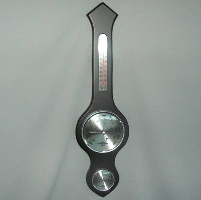Black Barometer/Hygometer/Thermometer 50x16cm