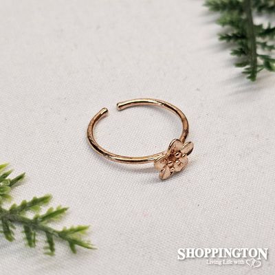 Ring - Rose Gold Flower (adjustable)