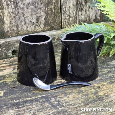 Aluminium Milk Pot and Sugar Pot - Black