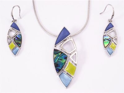 Necklace - Colourful Paua Set
