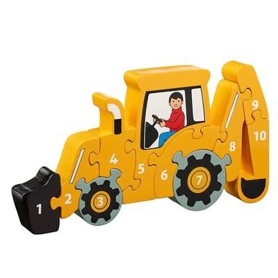 Lanka Kade Fairtrade Wooden Yellow Digger Puzzle