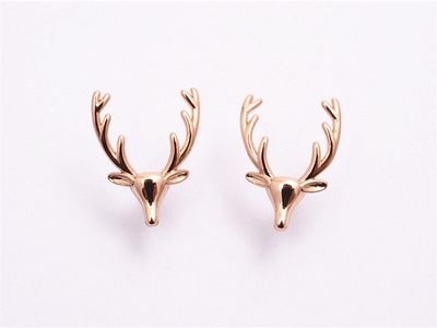 Earrings - Gold Deer
