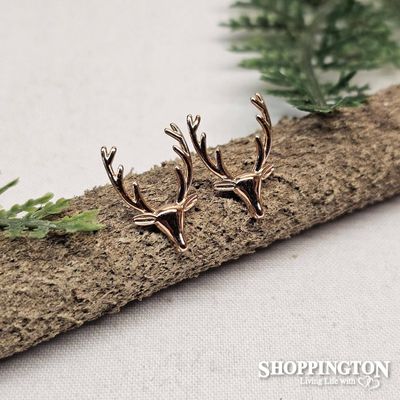 Earrings - Gold Deer