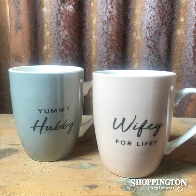 Hubby &amp; Wifey Coffee Mug Set