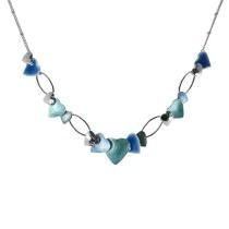 Necklace - Blue Hearts