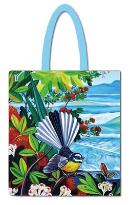 NZ Print Tote Bag - Ocean Fantail - Irina Velman