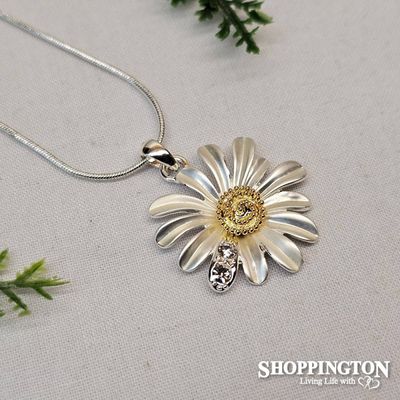 Necklace - Single White Daisy