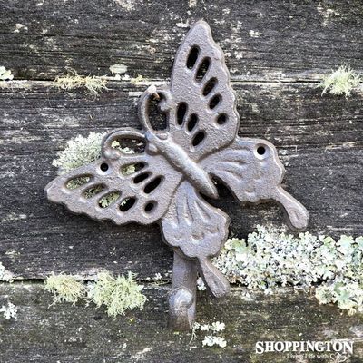 Cast Iron Butterfly Hook Single