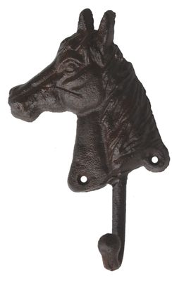 Cast Iron Side On Horse Head - Single Hook