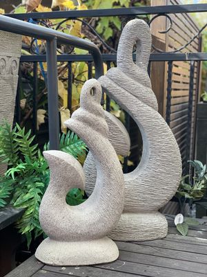 Shoppington  Garden Sculpture - Concrete Fish Hook 100cm, 2