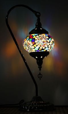 Turkish Mosaic Swan Lamp - Moon Orbit