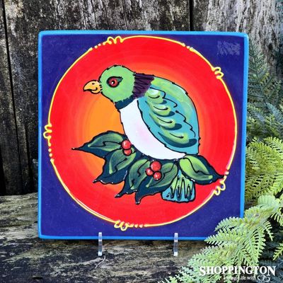 NZ Made Handpainted - Theme Plates 19cm - Kereru