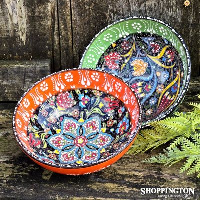 Hand Painted Ceramic Turkish Bowls - 16cm