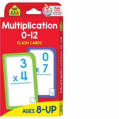School Zone Flash Cards - Multipication 0-12(NC)