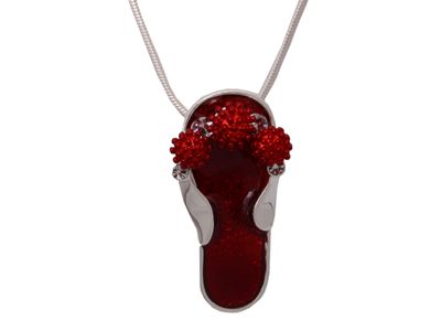 Necklace - Red Pohutukawa Jandal Necklace