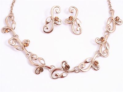 Necklace - Rose Gold Fern Vine Set