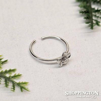 Ring - Silver Flower (adjustable)