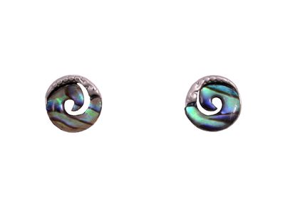 Earrings - Paua Spiral Studs