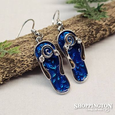 Earrings - Blue Jandals