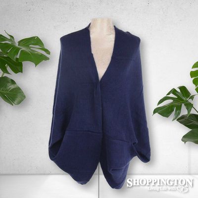 Dual Use Shrug and Scarf - Cobalt Blue