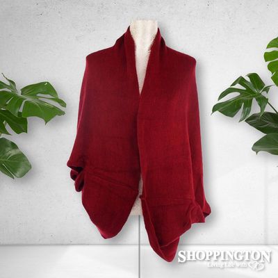 Dual Use Shrug and Scarf - Wine