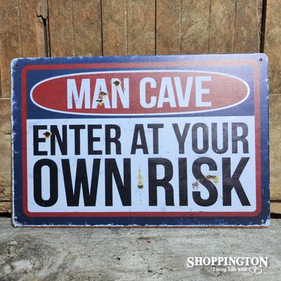 Rustic Man Cave Tin Novelty Sign