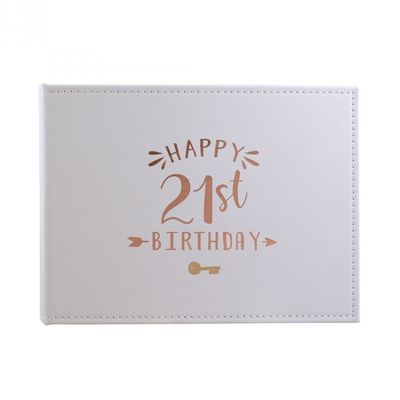 21st Birthday Guest Book - Rose Gold
