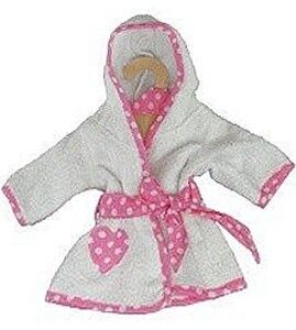 Hopscotch Dolls Clothes - Pink Trim Dressing Gown