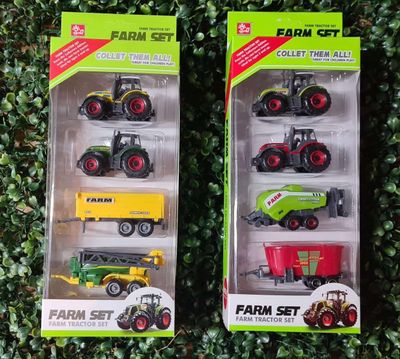 Die Cast Farm Tractor Set 4pc set